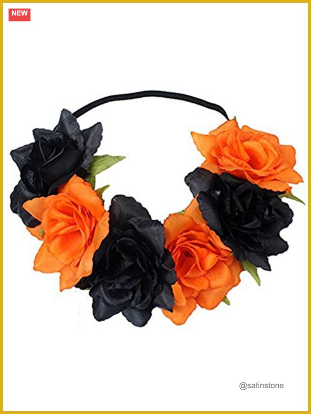 Halloween Rose Skull Headband Flower Crown Hair Wreath Cosplay